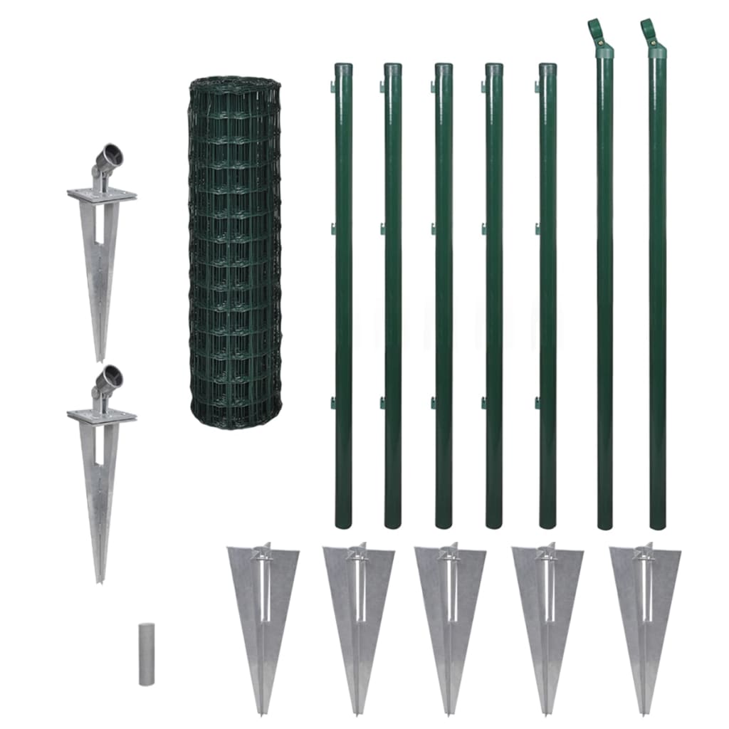 Vidaxl Euro Hek 10x1 m en acier vert