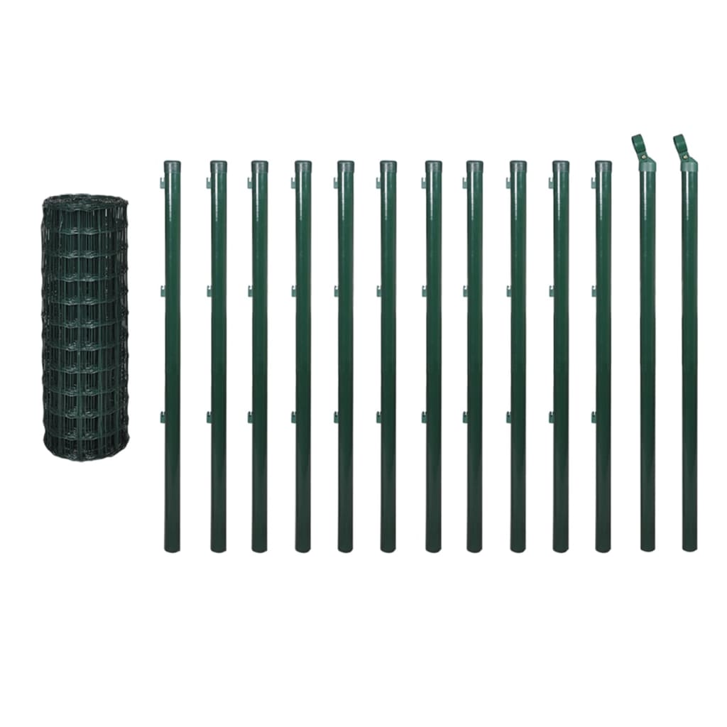 Vidaxl Euro Hek 25x0,8 m en acier vert
