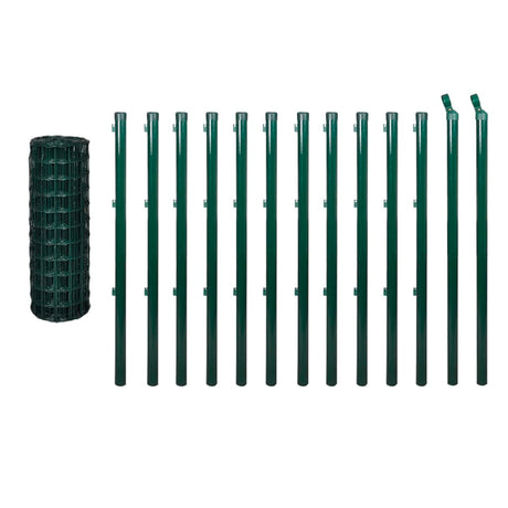 Vidaxl euro hek 25x1 m en acier vert
