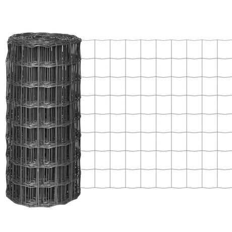 Vidaxl Euro Fence 10x0,8 m Gris en acier