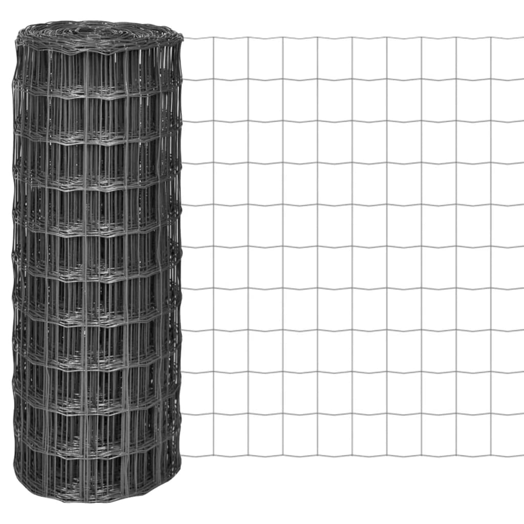 Vidaxl Euro Fence 10x1 m Grey en acier