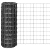 Vidaxl euro hek 25x1 m en acier gris