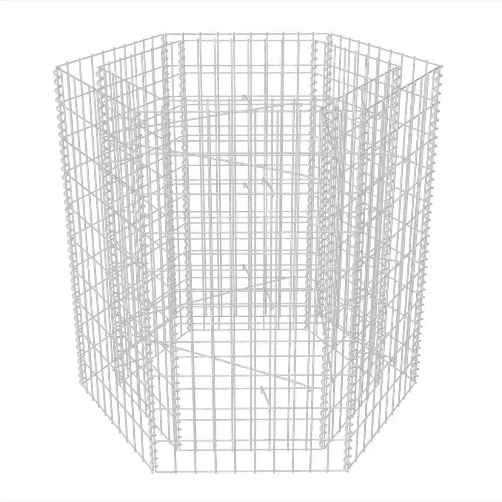 Vidaxl Gabion Pflanzer Insent Hexagonal 100x90x100 cm