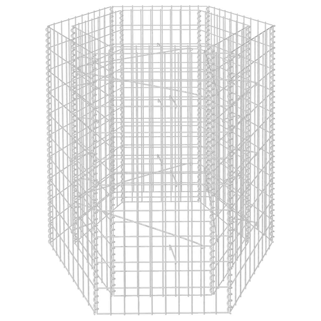 Vidaxl Gabion Planter Insense Hexagonal 100x90x100 cm