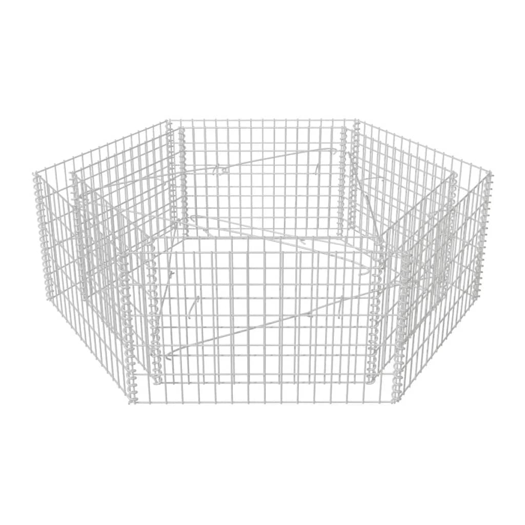 Vidaxl Gabion fioriera esagonale insensibile 160x140x50 cm