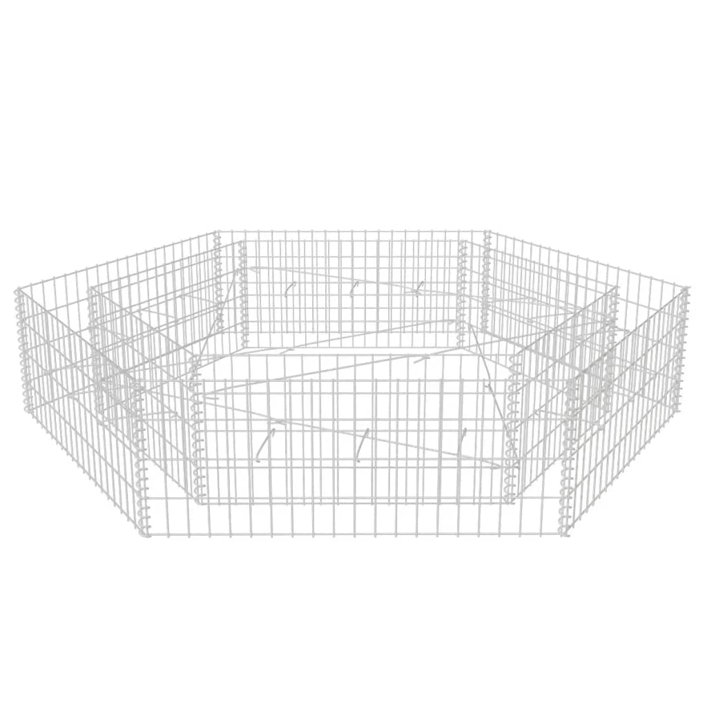 Vidaxl Gabion piantatrice esagonale insensibile 200x173x40 cm