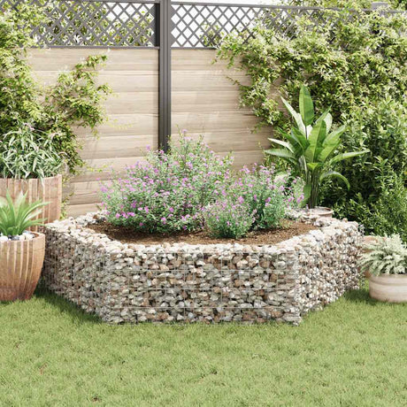 Vidaxl Gabion Planter insenté Hexagonal 200x173x40 cm
