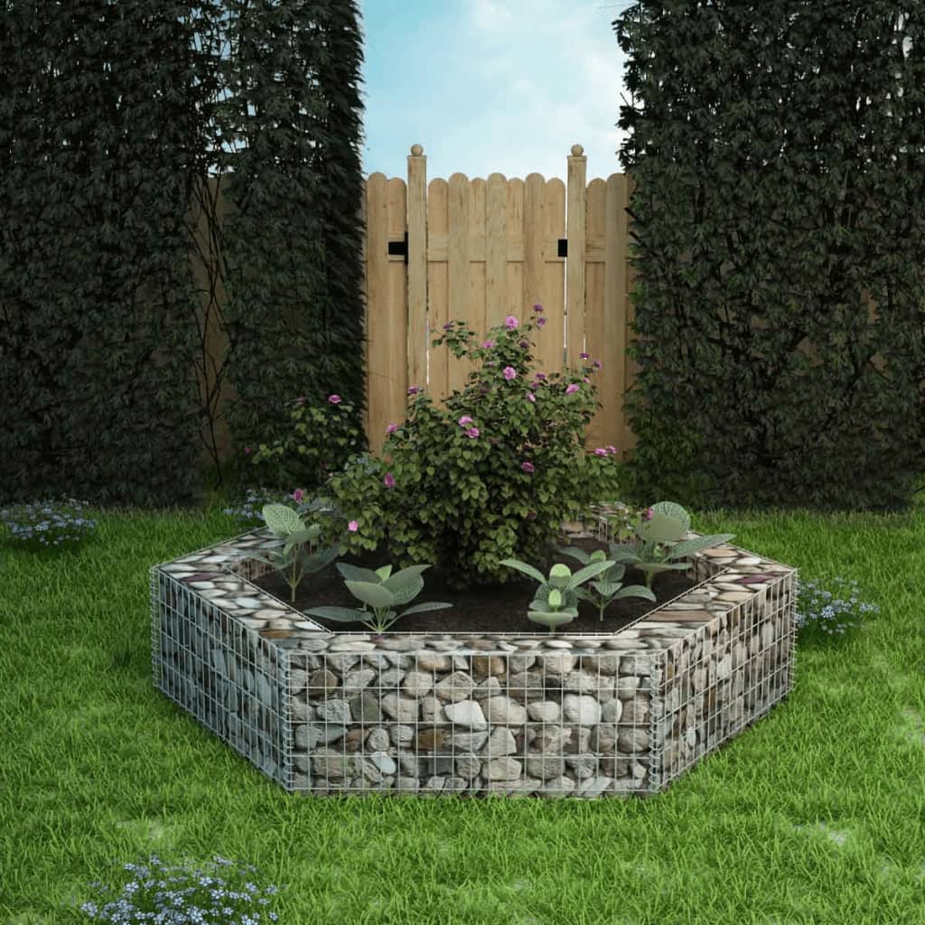 Vidaxl Gabion Planter Insated Hexanorna 200x173x40 cm