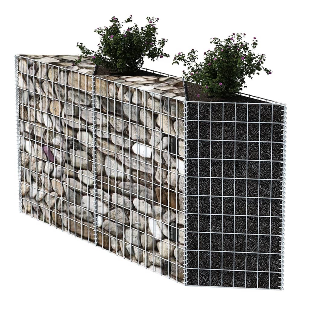 Vidaxl Gabion Basket 120x30x100 cm verzinkter Stahl