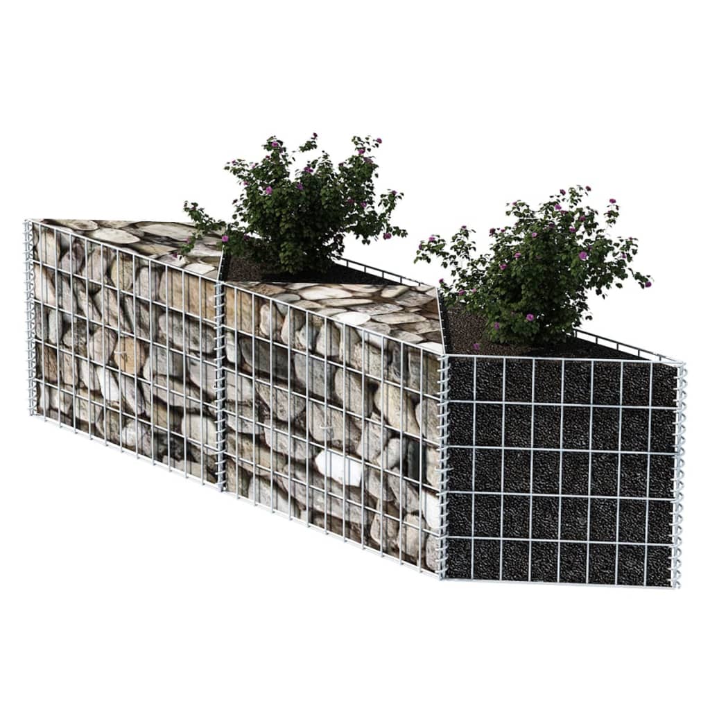 Vidaxl gabion mand 120x30x50 cm gegalvaniseerd staal