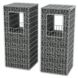 Vidaxl Schans Basket Posts Planters 2 ST 50X50X120 CM STÅL