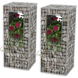 Vidaxl Schans Basket Posts Planters 2 ST 50X50X120 CM STÅL