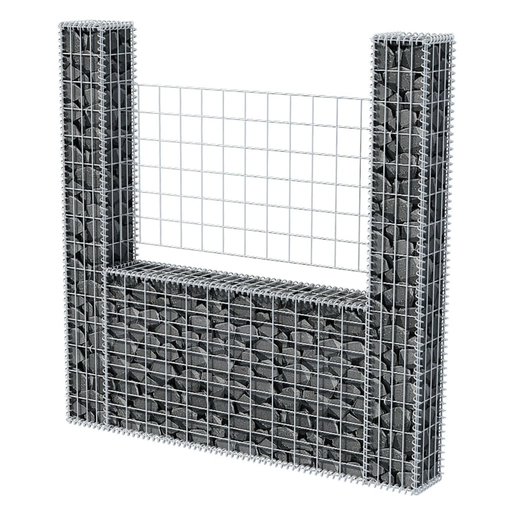 Vidaxl Gabionkorb U-förmig 160x20x150 cm Stahl