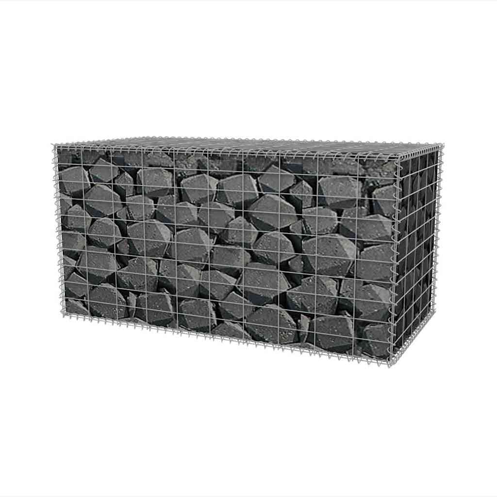 Vidaxl Gabion košara 100x50x50 cm pocinkano jeklo