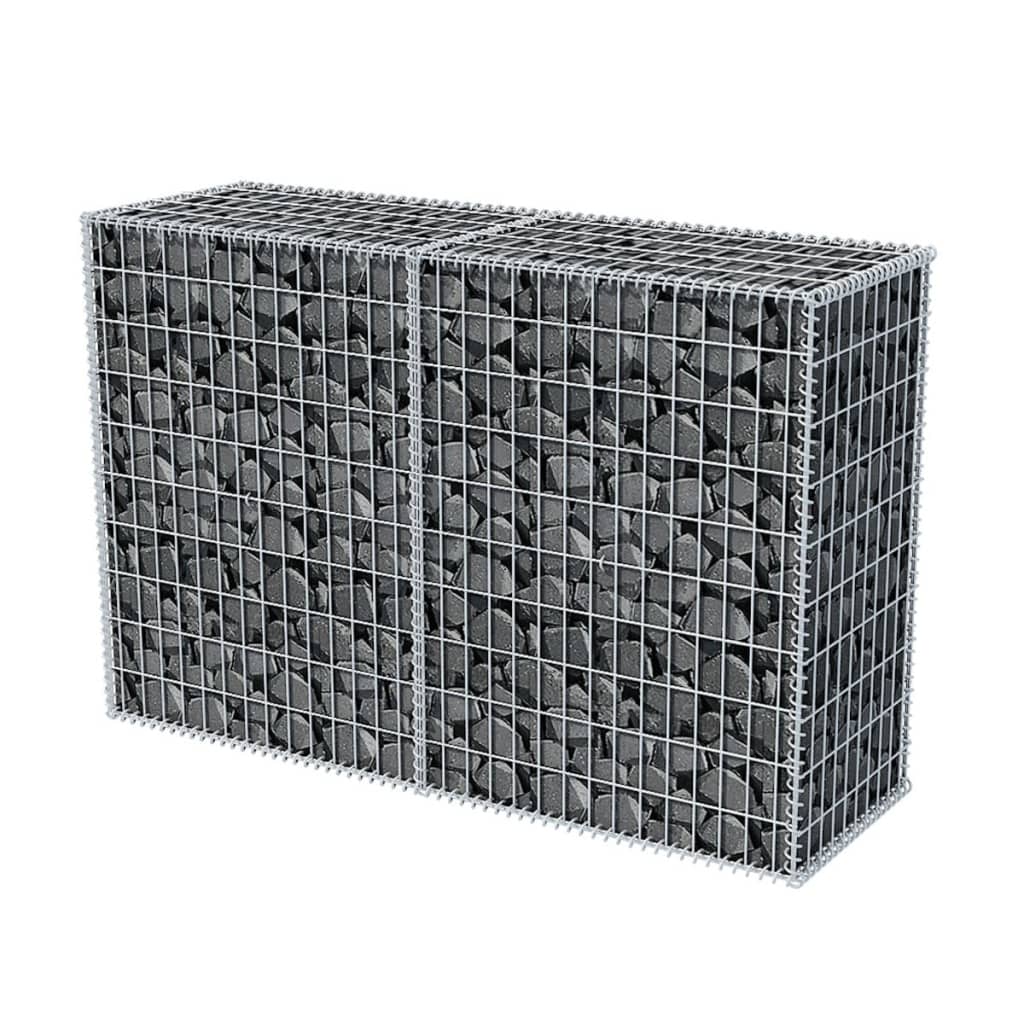 Vidaxl Gabion Basket 150x50x100 cm verzinkter Stahl