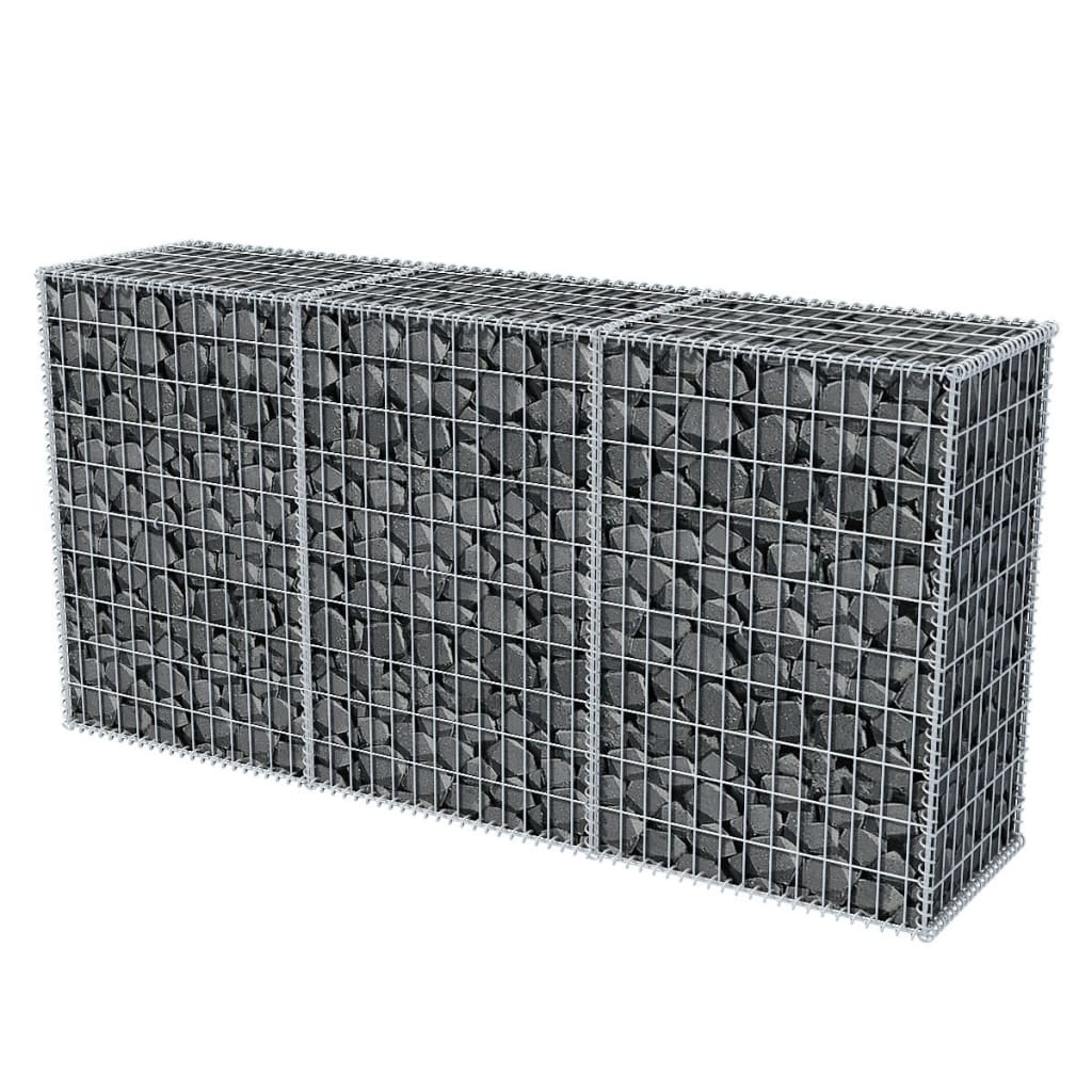 Vidaxl Gabion basket 200x50x100 cm galvanized steel