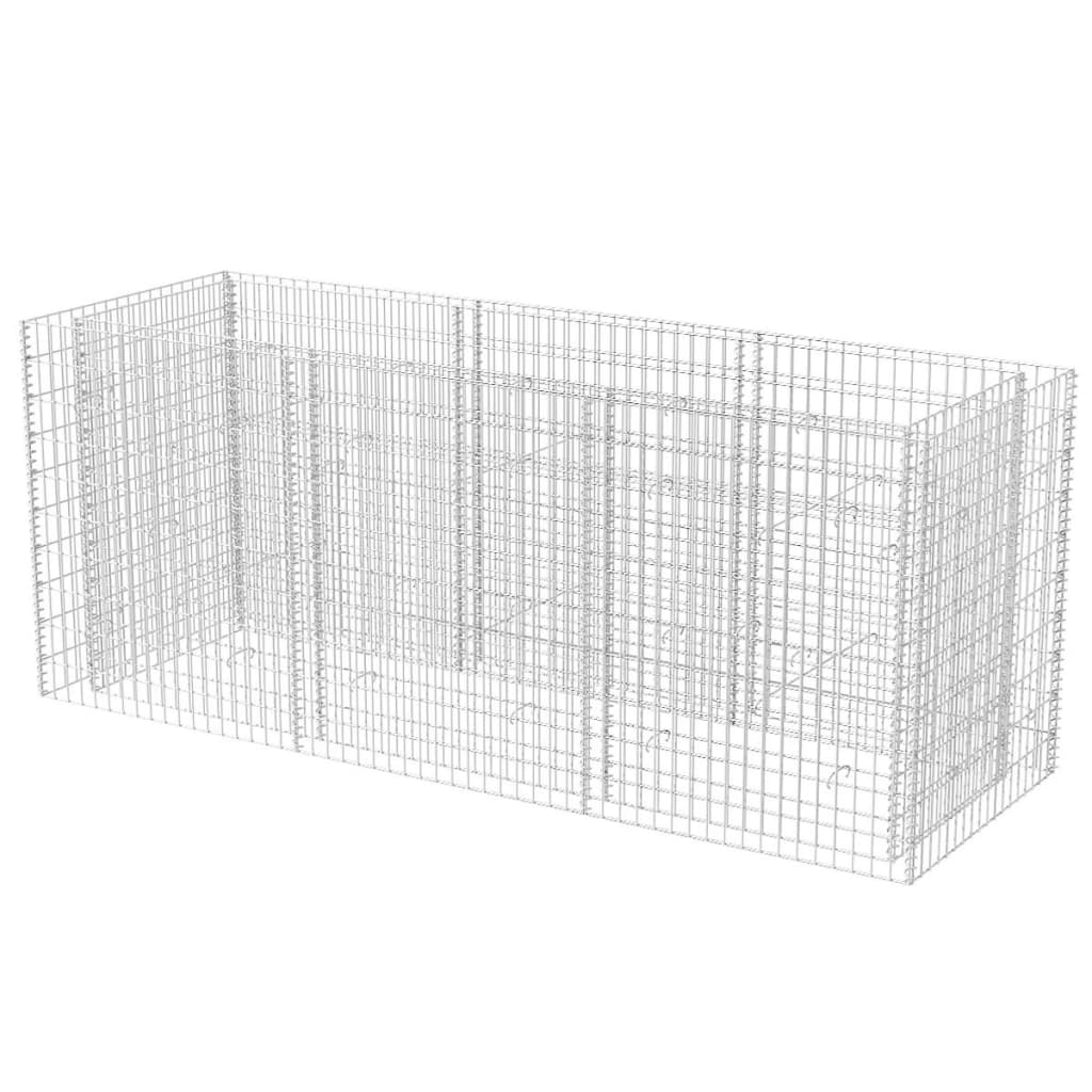 Scatola di pianificazione Gabion Vidaxl Acciaio 270x90x100 cm