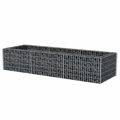 Boîte de planification de Vidaxl Gabion a augmenté de 270x90x50 cm en acier