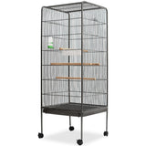 Vidaxl Bird Cage 54x54x146 cm en acier noir