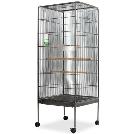 Vidaxl Bird Cage 54x54x146 cm en acier noir