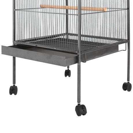 Vidaxl Bird Cage 54x54x146 cm en acier noir