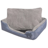 Cama de perros de Vidaxl con almohada acolchada s gris