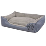 Cama de perros de Vidaxl con almohada acolchada s gris