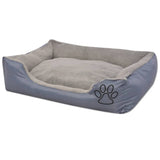 Lit de chien vidaxl avec taille d'oreiller rembourrée s gris