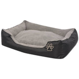 Cama de perros Vidaxl con almohada acolchada M Negro