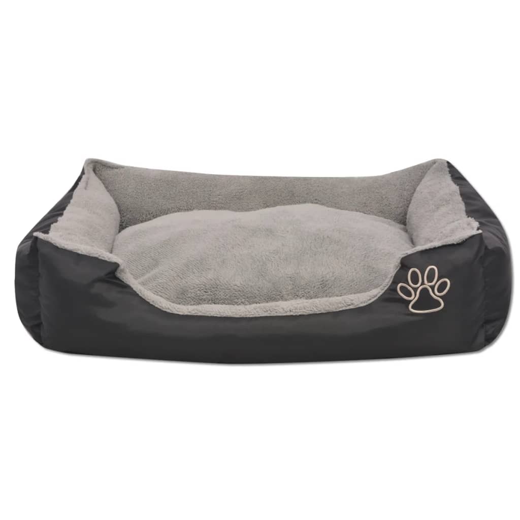 Cama de perros Vidaxl con almohada acolchada M Negro