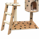 Vidaxl Cat Scratch Post avec sisal Scratch Posts 150 cm POOTPRINTS BEIGE
