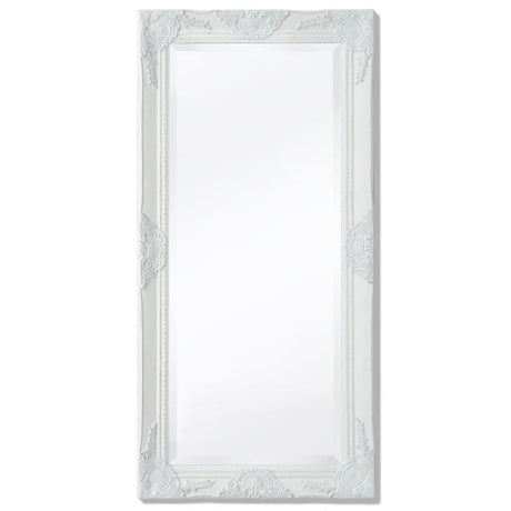 Miroir mural vidaxl baroque 100 x 50 cm blanc