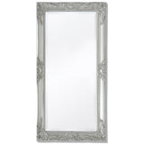 Miroir mural vidaxl baroque 100 x 50 cm argent