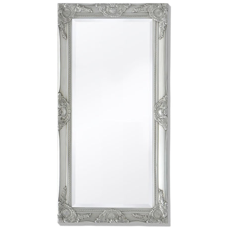 Miroir mural vidaxl baroque 100 x 50 cm argent