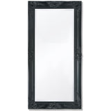 Miroir mural vidaxl baroque 100 x 50 cm noir