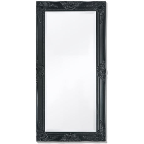 Miroir mural vidaxl baroque 100 x 50 cm noir