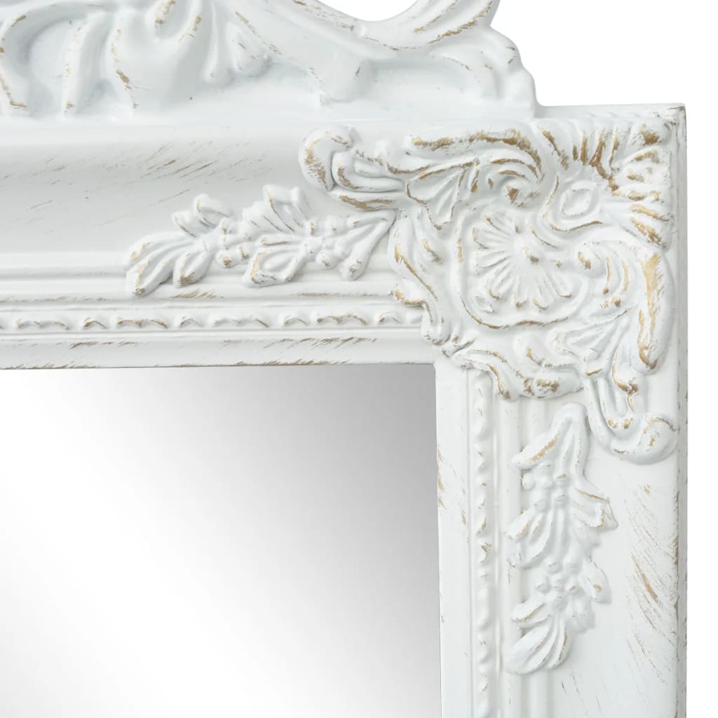 Miroir Vidaxl Style baroque détaché 160x40 cm blanc