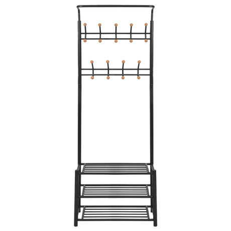 Rack de vêtements Vidaxl avec rangement à chaussures 68x32x182,5 cm noir