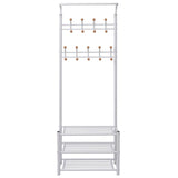 Vidaxl Relling Rack con almacenamiento de zapatos 68x32x182.5 cm blanco