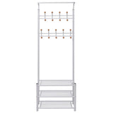 Rack de vêtements Vidaxl avec rangement de chaussures 68x32x182,5 cm blanc