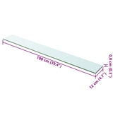 Vidaxl wandschap transparant 100x12 cm glas