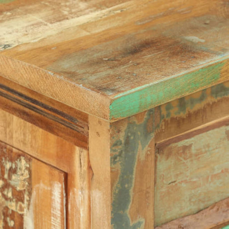 Armoire à chaussures Vidaxl avec tiroir en bois recyclé solide à 4 couches