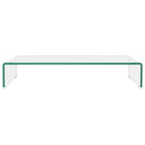 Vidaxl tv-meubel monitorverhoger transparant 70x30x13 cm glas