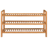 Rack de chaussures Vidaxl avec 3 étagères 100x27x60 cm en chêne solide
