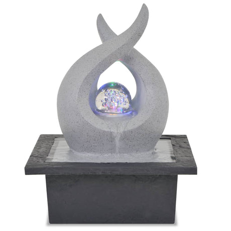Vidaxl Fountaine intérieure avec éclairage LED polyrésine