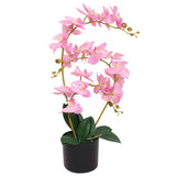 Vidaxl umělá rostlinná orchidej s hrnkou 65 cm růžová