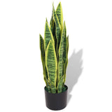 Vidaxl Art Sanseveria Plant avec du pot 65 cm vert