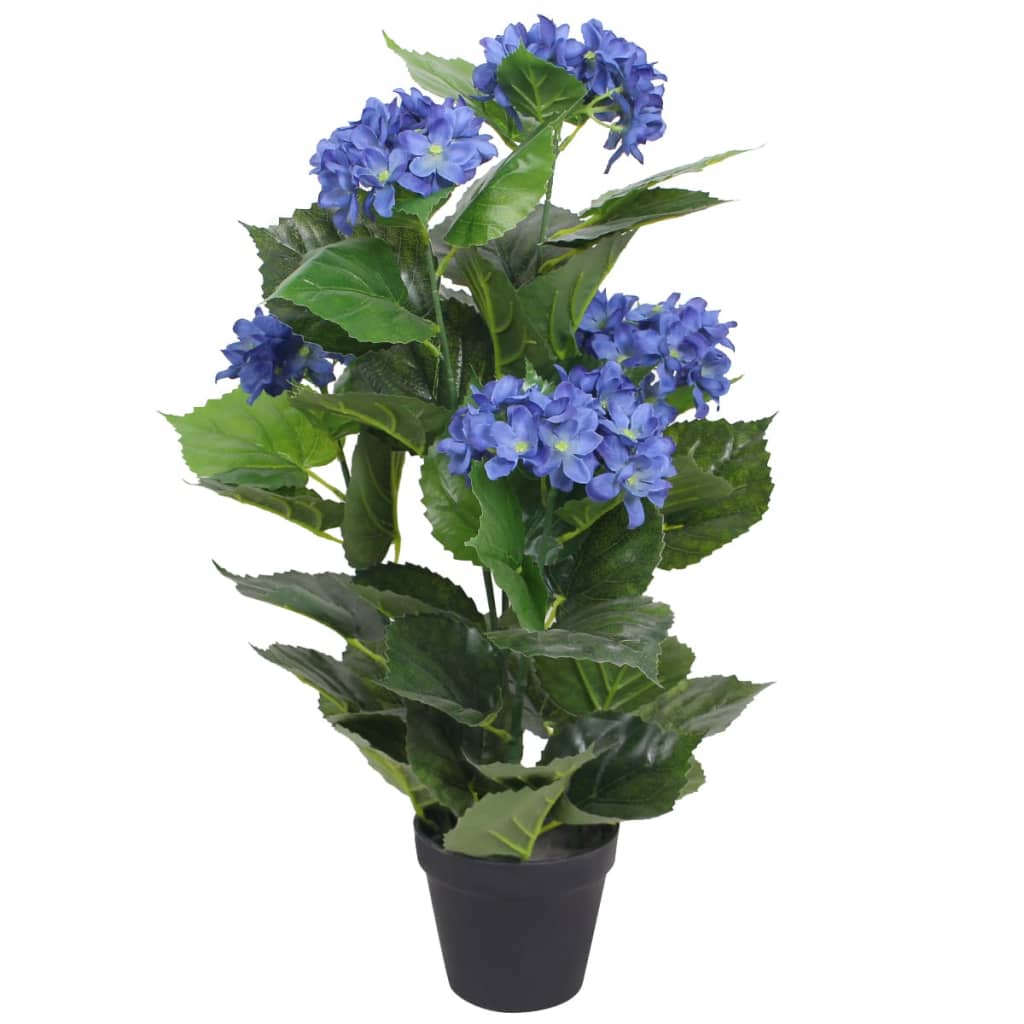 Planta de vidaxl art hortensia con maceta de 60 cm azul