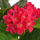 Vidaxl Art Hortensia Plant z garnkiem 60 cm czerwony