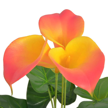 Vidaxl Art Calla Lelie Plant avec du pot 45 cm rouge et jaune